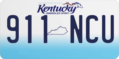 KY license plate 911NCU