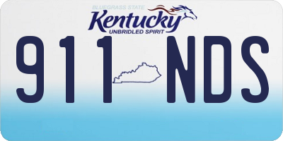 KY license plate 911NDS