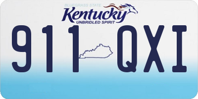 KY license plate 911QXI
