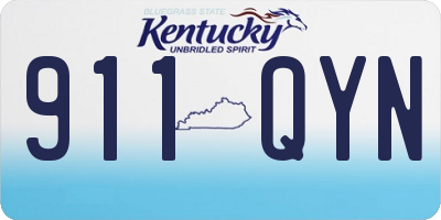 KY license plate 911QYN