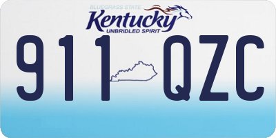 KY license plate 911QZC