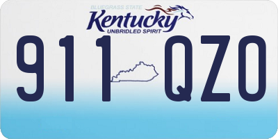 KY license plate 911QZO