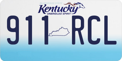 KY license plate 911RCL