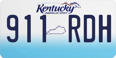 KY license plate 911RDH