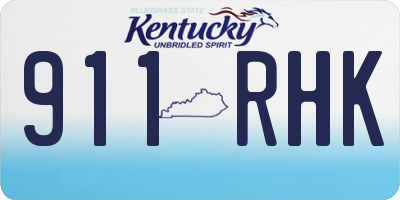 KY license plate 911RHK