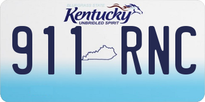 KY license plate 911RNC