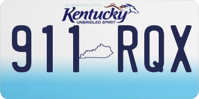 KY license plate 911RQX