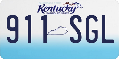 KY license plate 911SGL