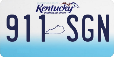 KY license plate 911SGN