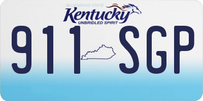 KY license plate 911SGP