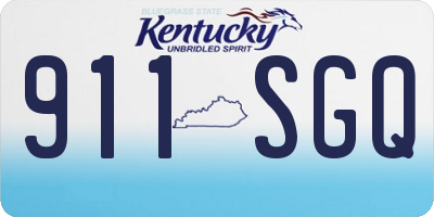 KY license plate 911SGQ