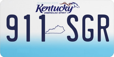 KY license plate 911SGR