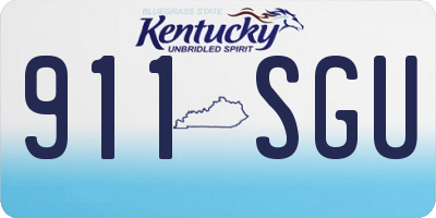 KY license plate 911SGU