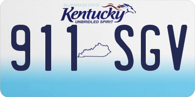 KY license plate 911SGV