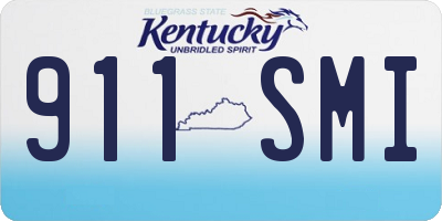KY license plate 911SMI