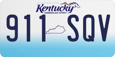 KY license plate 911SQV