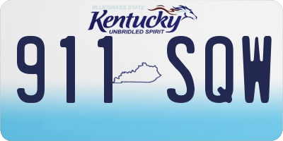 KY license plate 911SQW