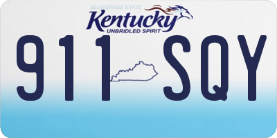 KY license plate 911SQY