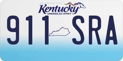 KY license plate 911SRA