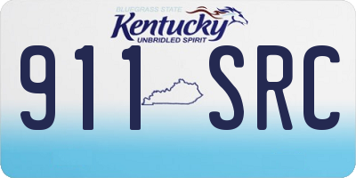 KY license plate 911SRC