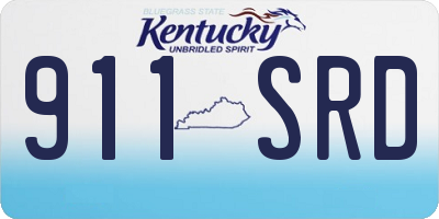 KY license plate 911SRD