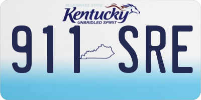 KY license plate 911SRE