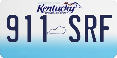 KY license plate 911SRF