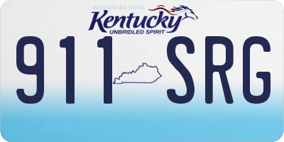 KY license plate 911SRG