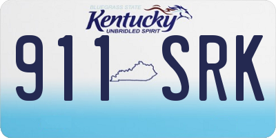 KY license plate 911SRK