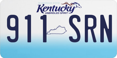 KY license plate 911SRN