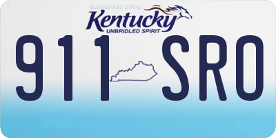 KY license plate 911SRO