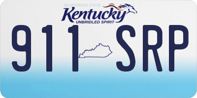 KY license plate 911SRP