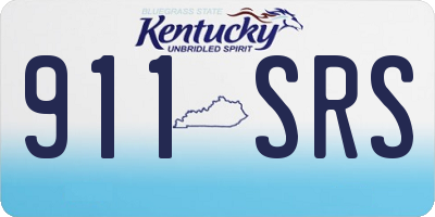 KY license plate 911SRS