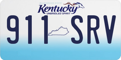 KY license plate 911SRV