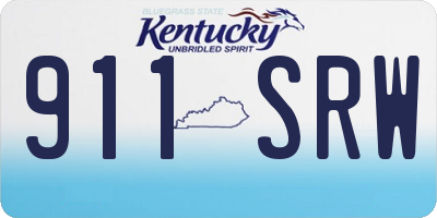 KY license plate 911SRW