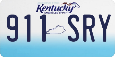 KY license plate 911SRY