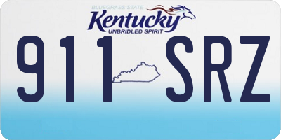 KY license plate 911SRZ