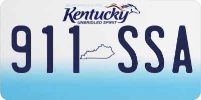 KY license plate 911SSA