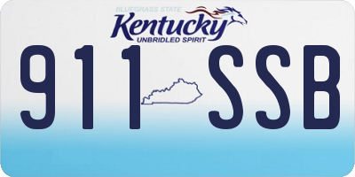 KY license plate 911SSB