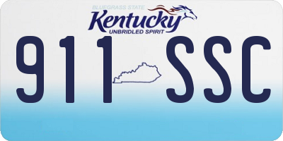 KY license plate 911SSC