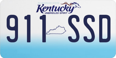 KY license plate 911SSD