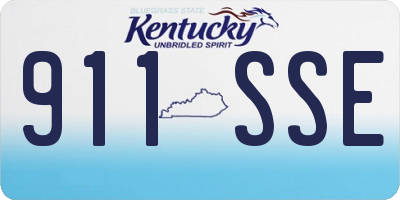 KY license plate 911SSE