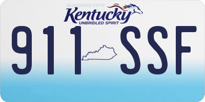 KY license plate 911SSF