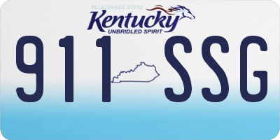 KY license plate 911SSG