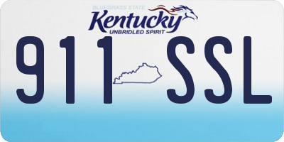 KY license plate 911SSL