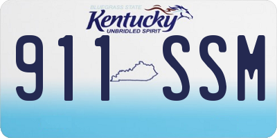 KY license plate 911SSM