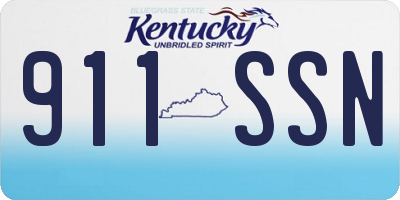 KY license plate 911SSN