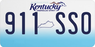 KY license plate 911SSO