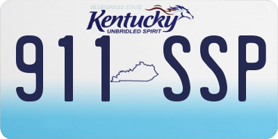 KY license plate 911SSP