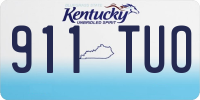 KY license plate 911TUO
